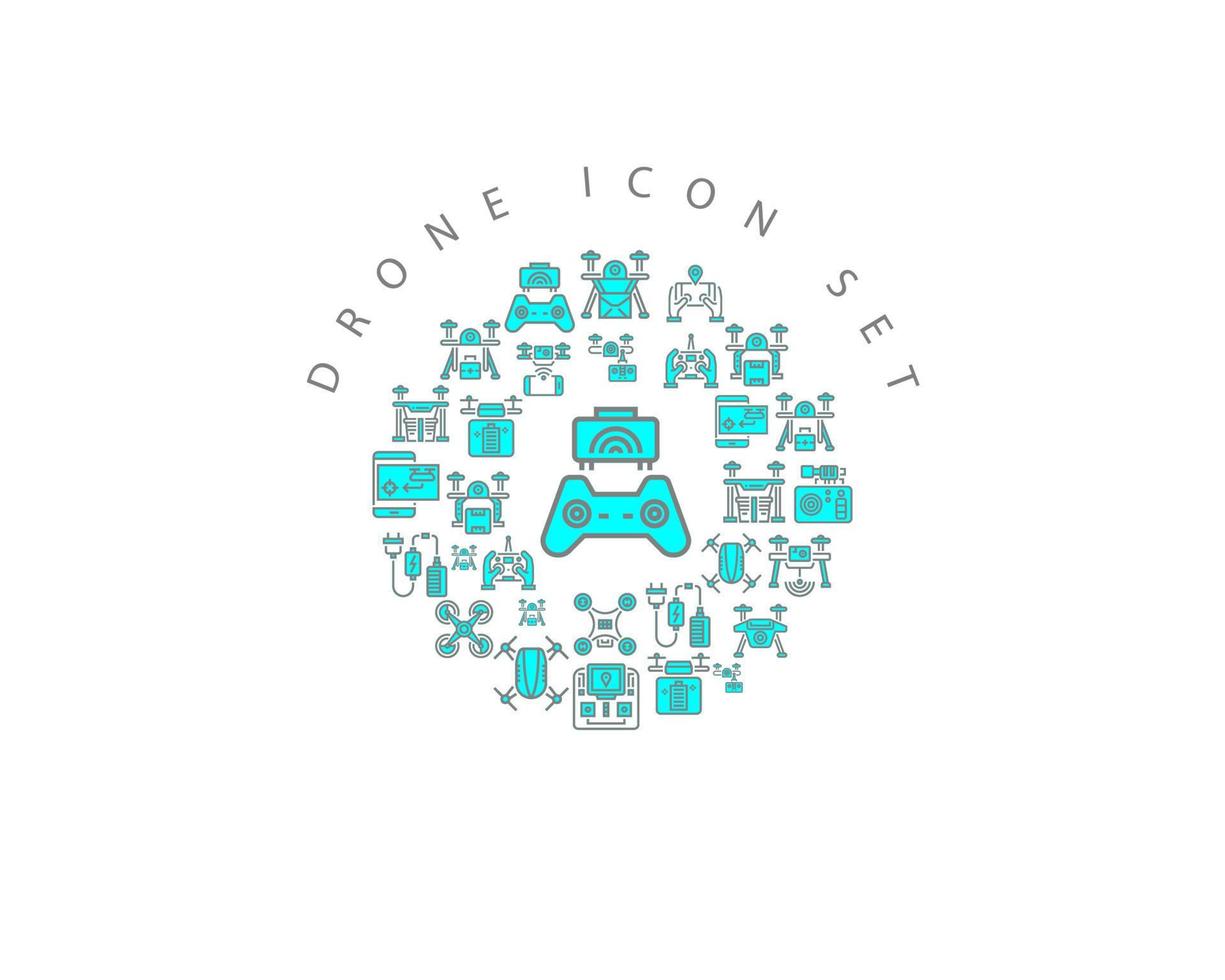 Drone icon set design on white background vector