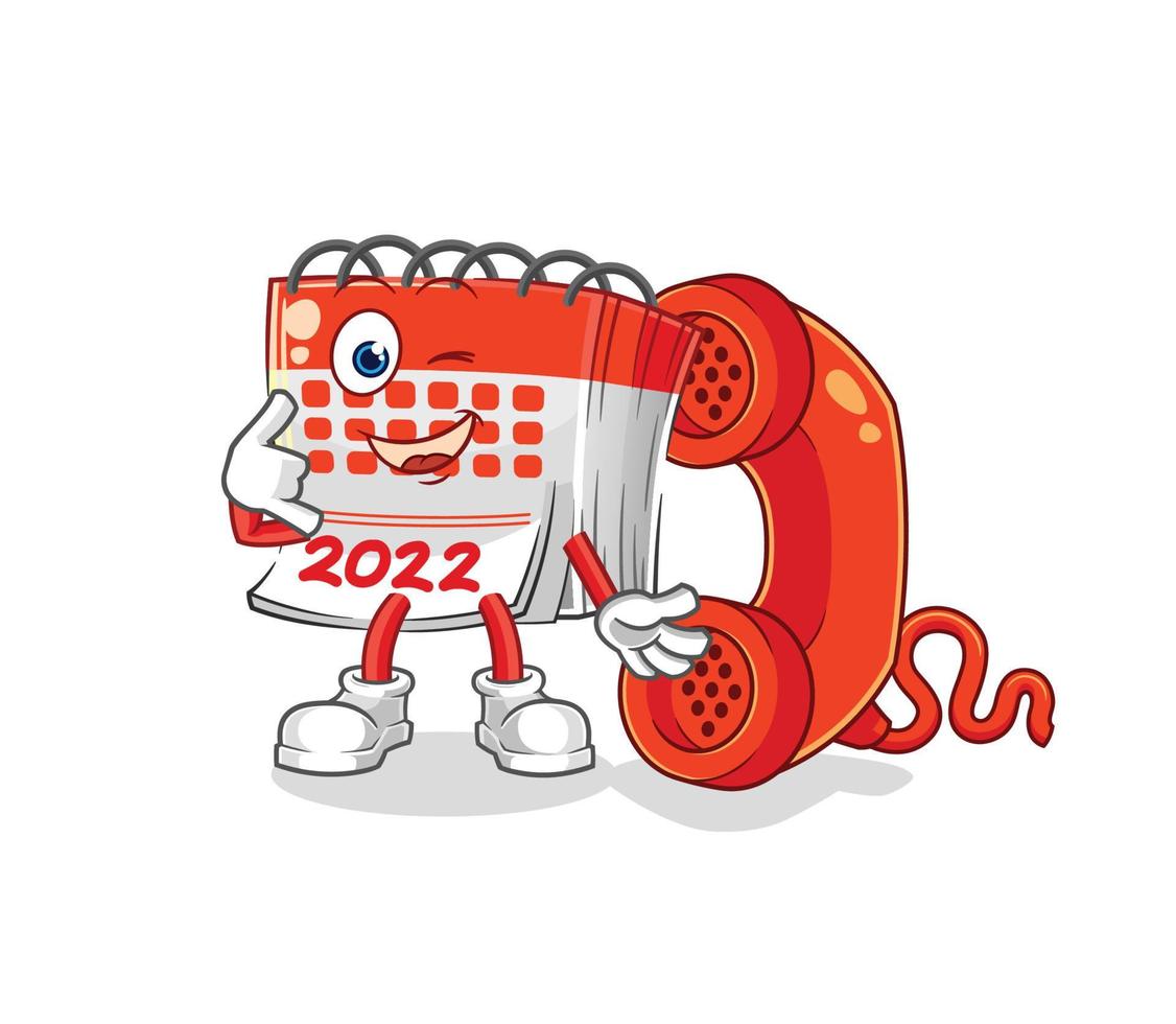 calendar cute cartoon vector