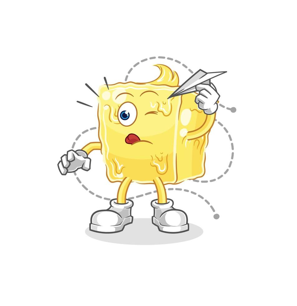 butter character cartoon vector