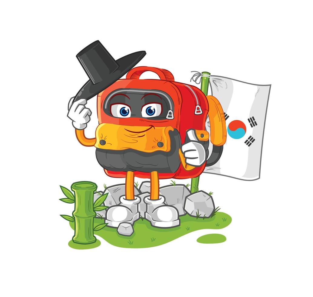 backpack cartoon vector