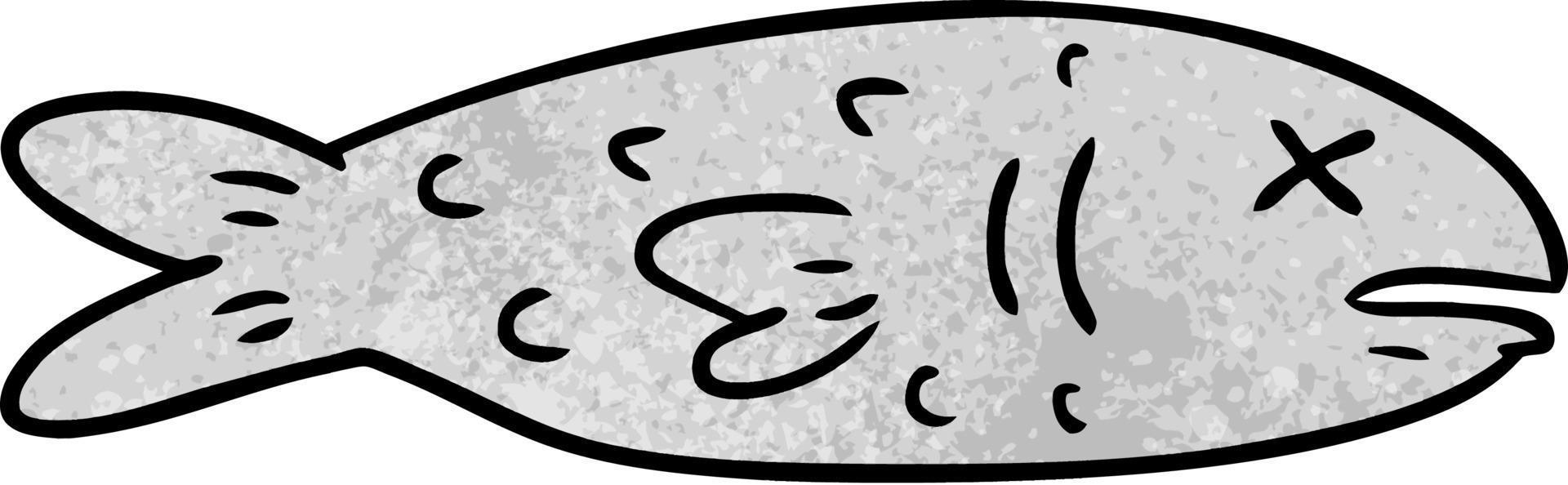 textured cartoon doodle of a dead fish 10735373 Vector Art at Vecteezy
