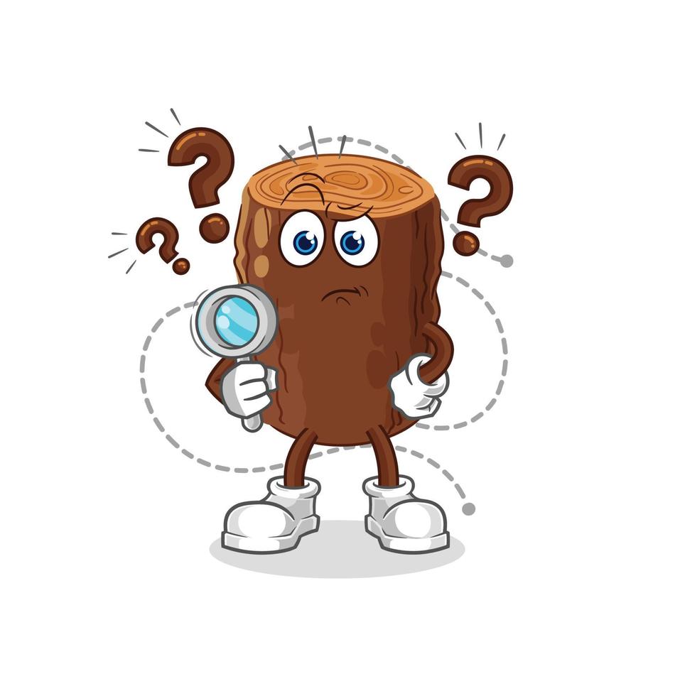 log cute cartoon character vector