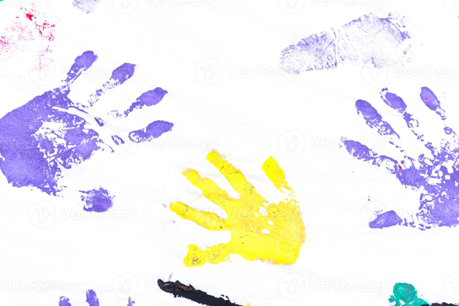 colorful hands and foots print photo