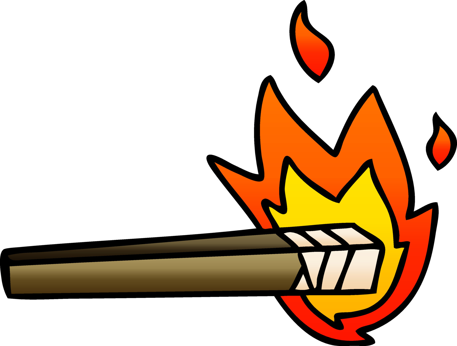 quirky gradient shaded cartoon lit torch 10735666 Vector Art at Vecteezy