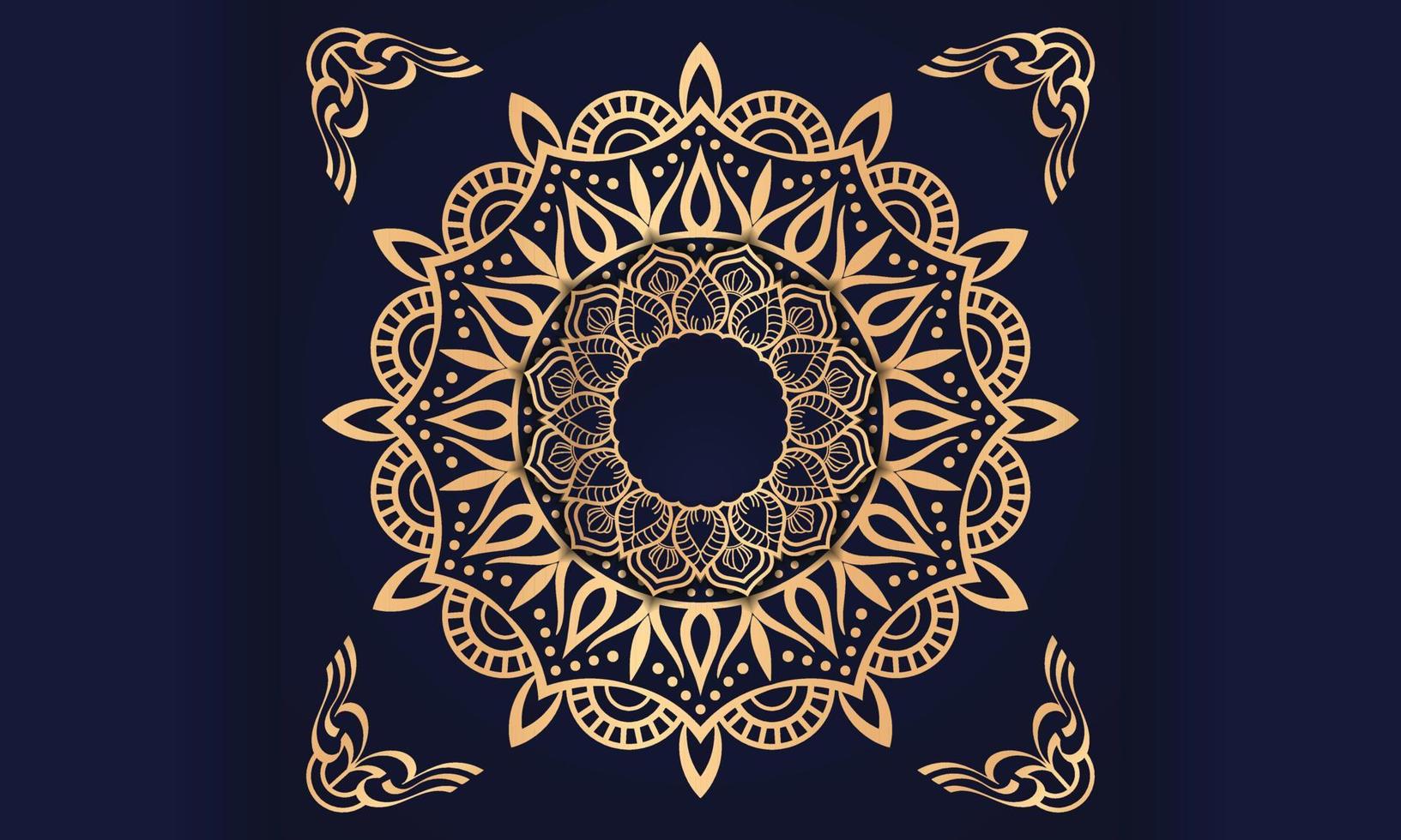 Luxury mandala background Design presentation Template vector