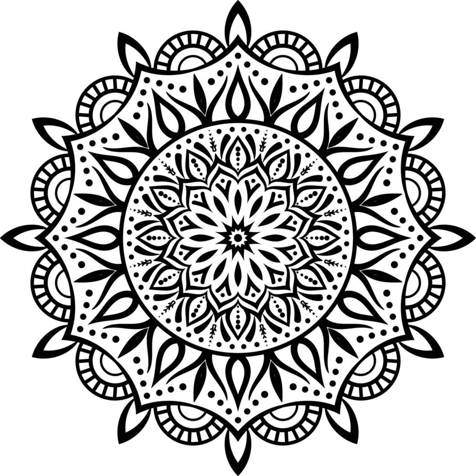 arte de línea de diseño de mandala decorativo, arte tradicional de diwali rangoli para presentación de powerpoint. vector