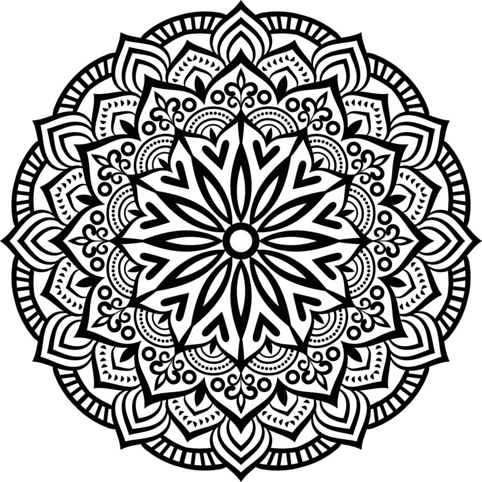 arte de línea de diseño de mandala decorativo, arte tradicional de diwali rangoli para presentación de powerpoint. vector