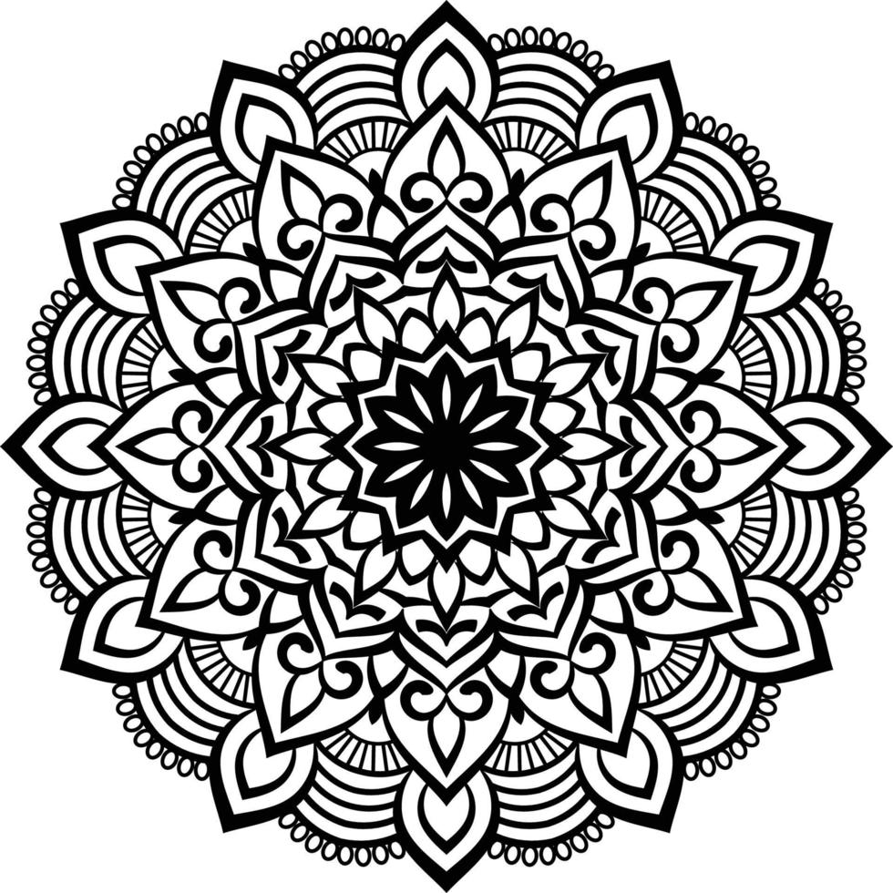 arte de línea de diseño de mandala decorativo, arte tradicional de diwali rangoli para presentación de powerpoint. vector