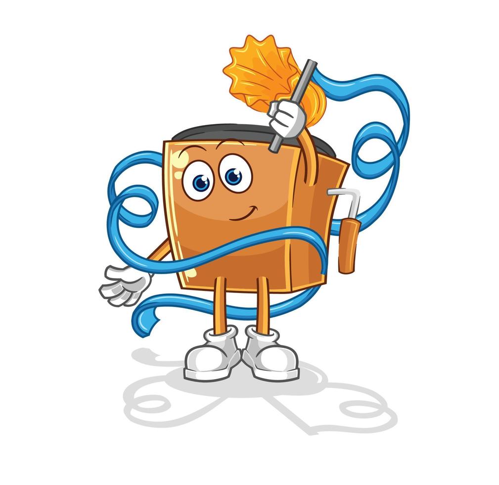 record player mascot vector