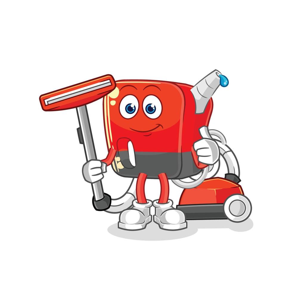 gasoline pump mascot vector