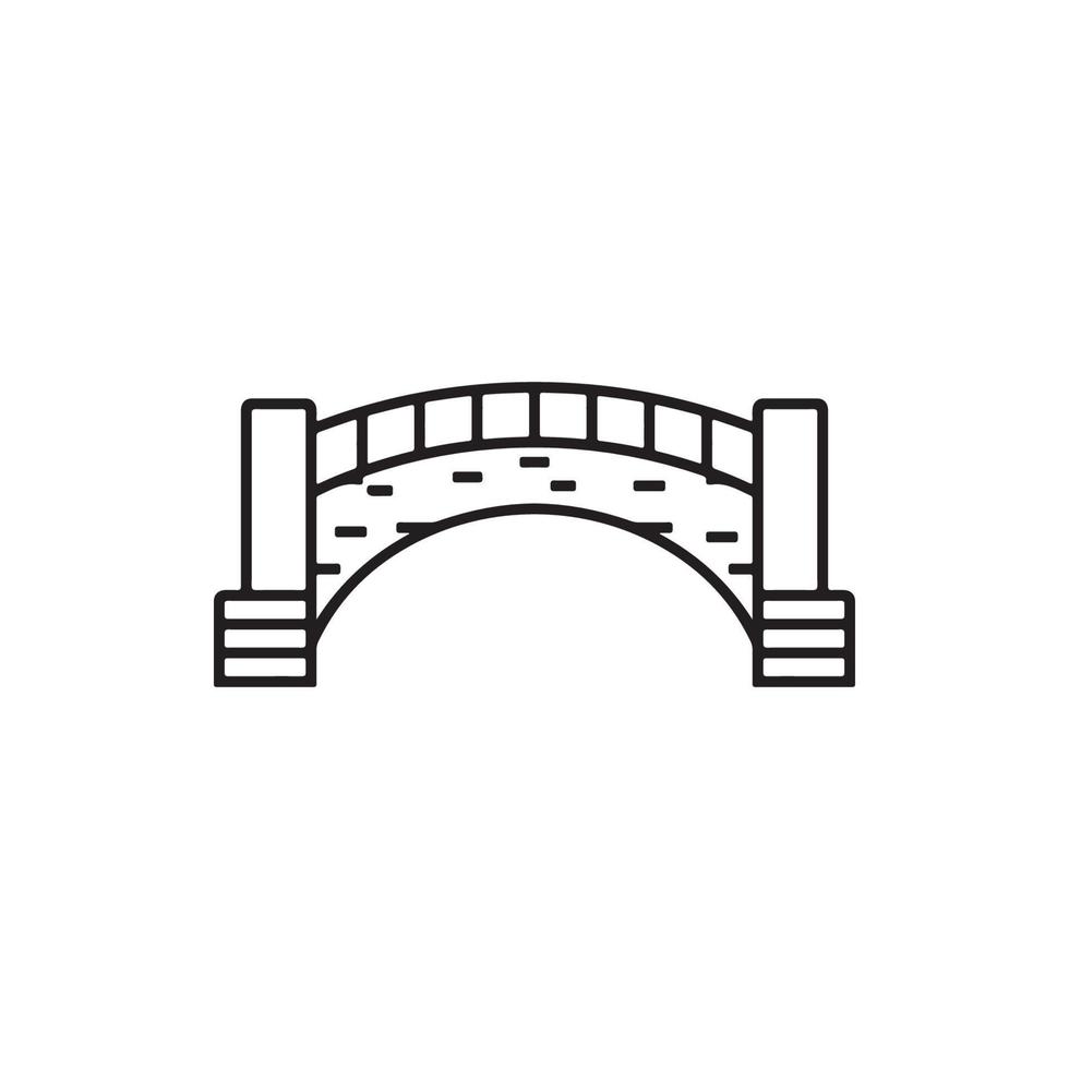 puente icono eps 10 vector