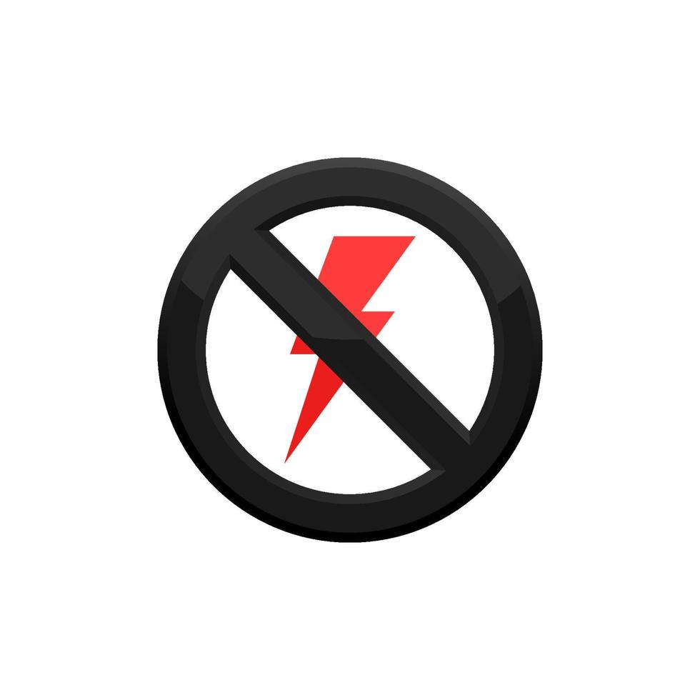 Prohibition Flash Icon EPS 10 vector