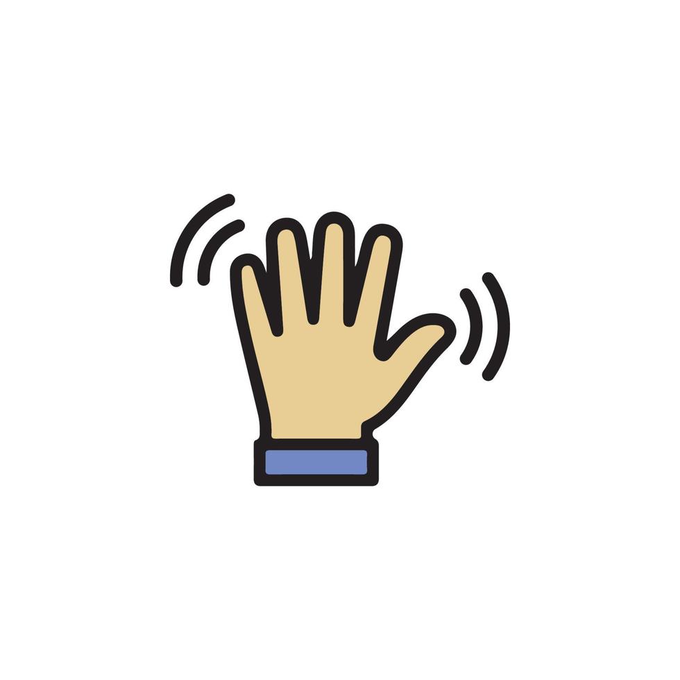 Wave Hand Icon EPS 10 vector