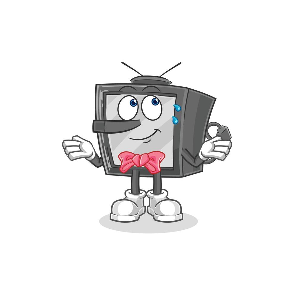 vintage tv cartoon character vector