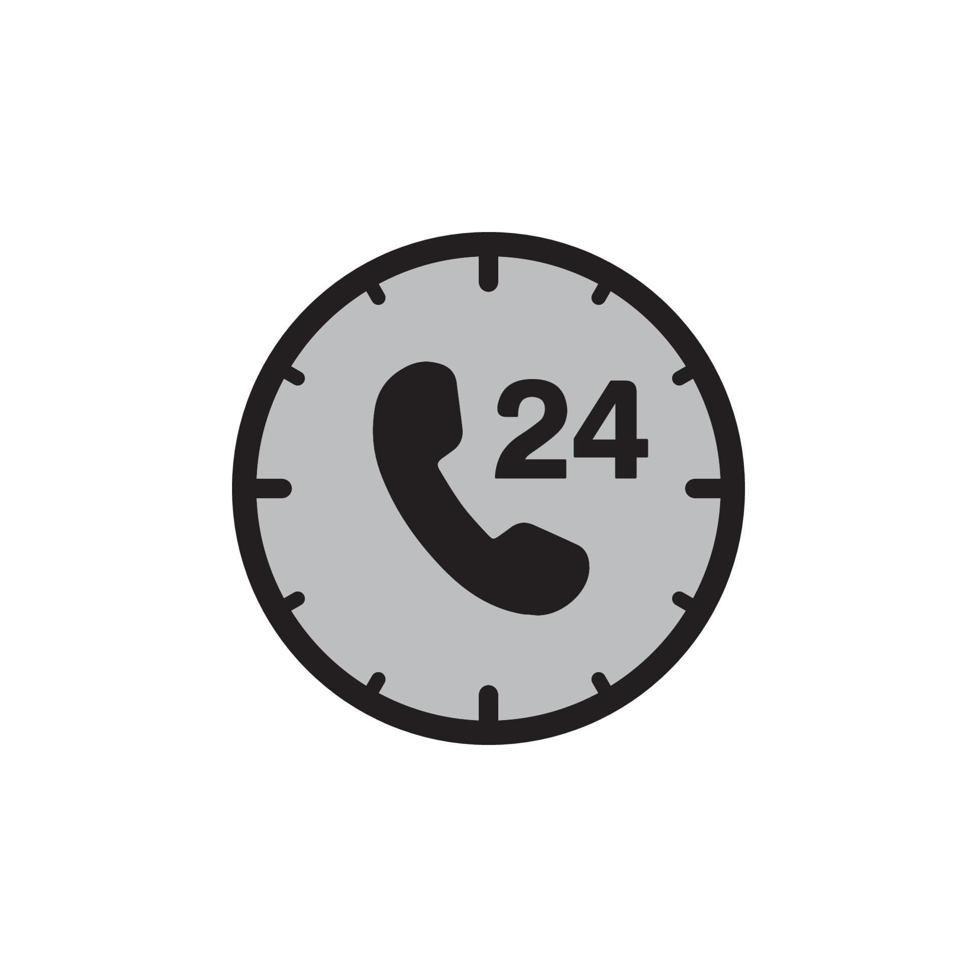 Call 24 Hours Icon EPS 10 10735943 Vector Art at Vecteezy