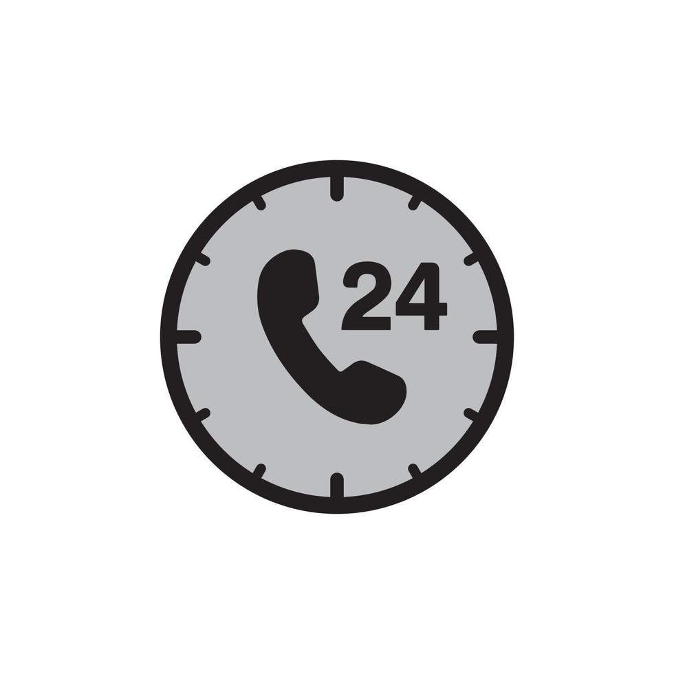 Call 24 Hours Icon EPS 10 10735943 Vector Art at Vecteezy