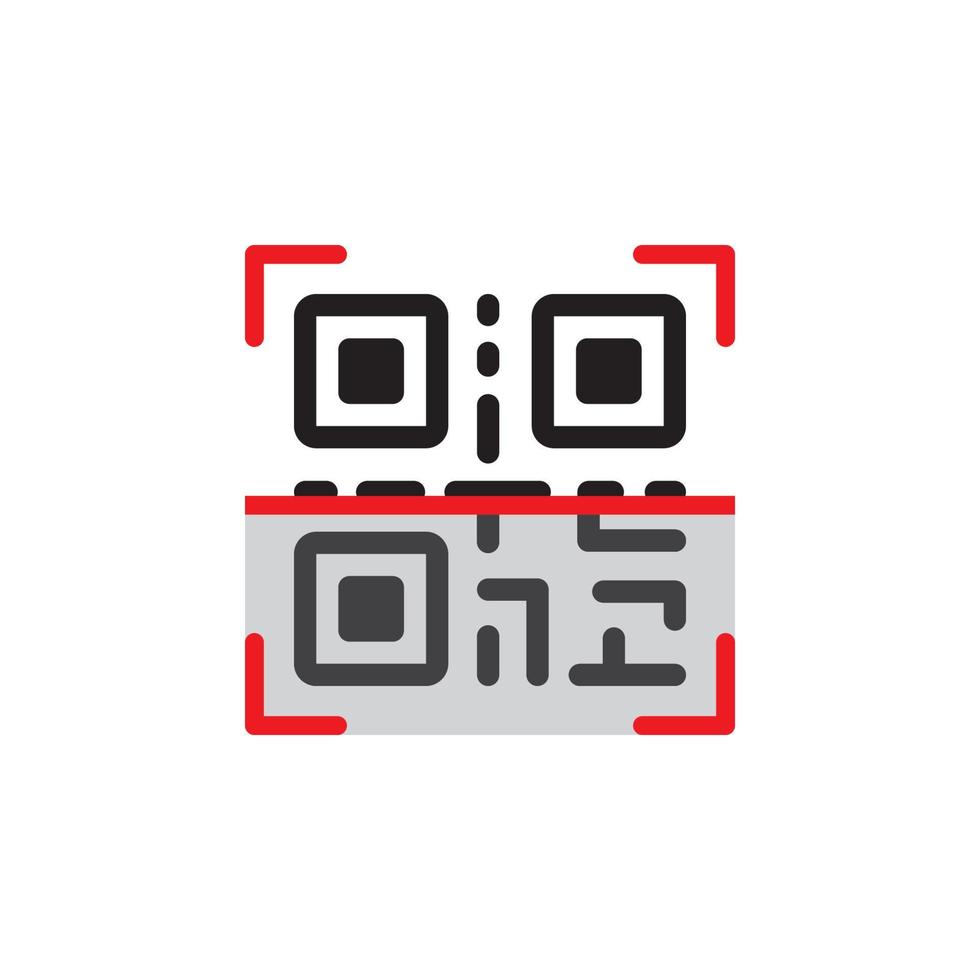 qr icono eps 10 vector