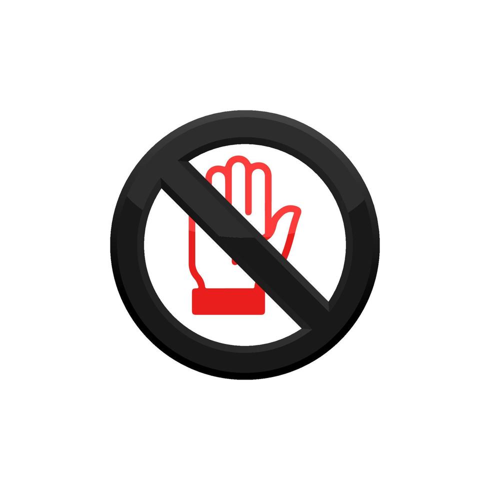 prohibition Stop Icon EPS 10 vector