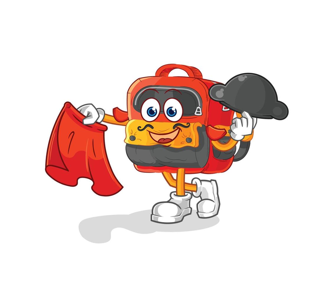 school backpack vector character