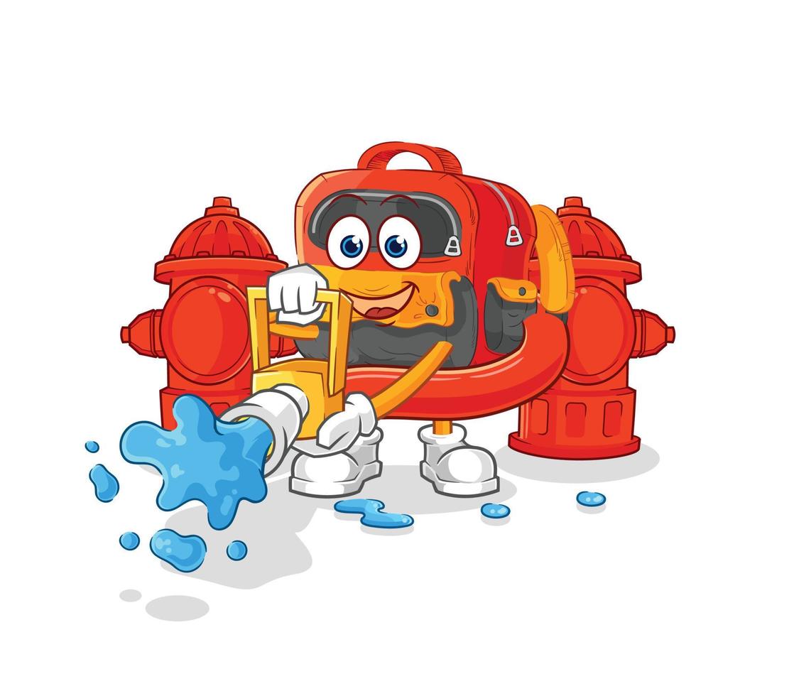 backpack cartoon vector