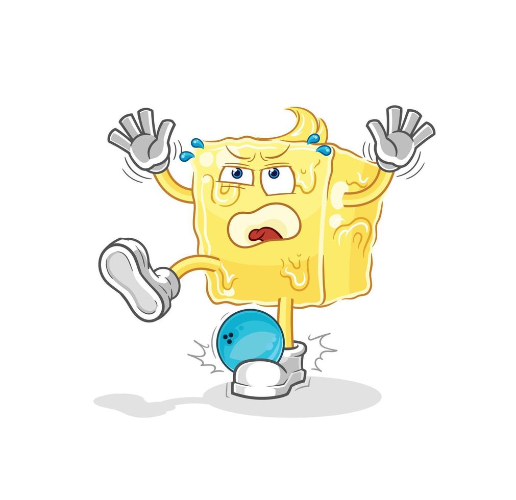 butter character cartoon vector