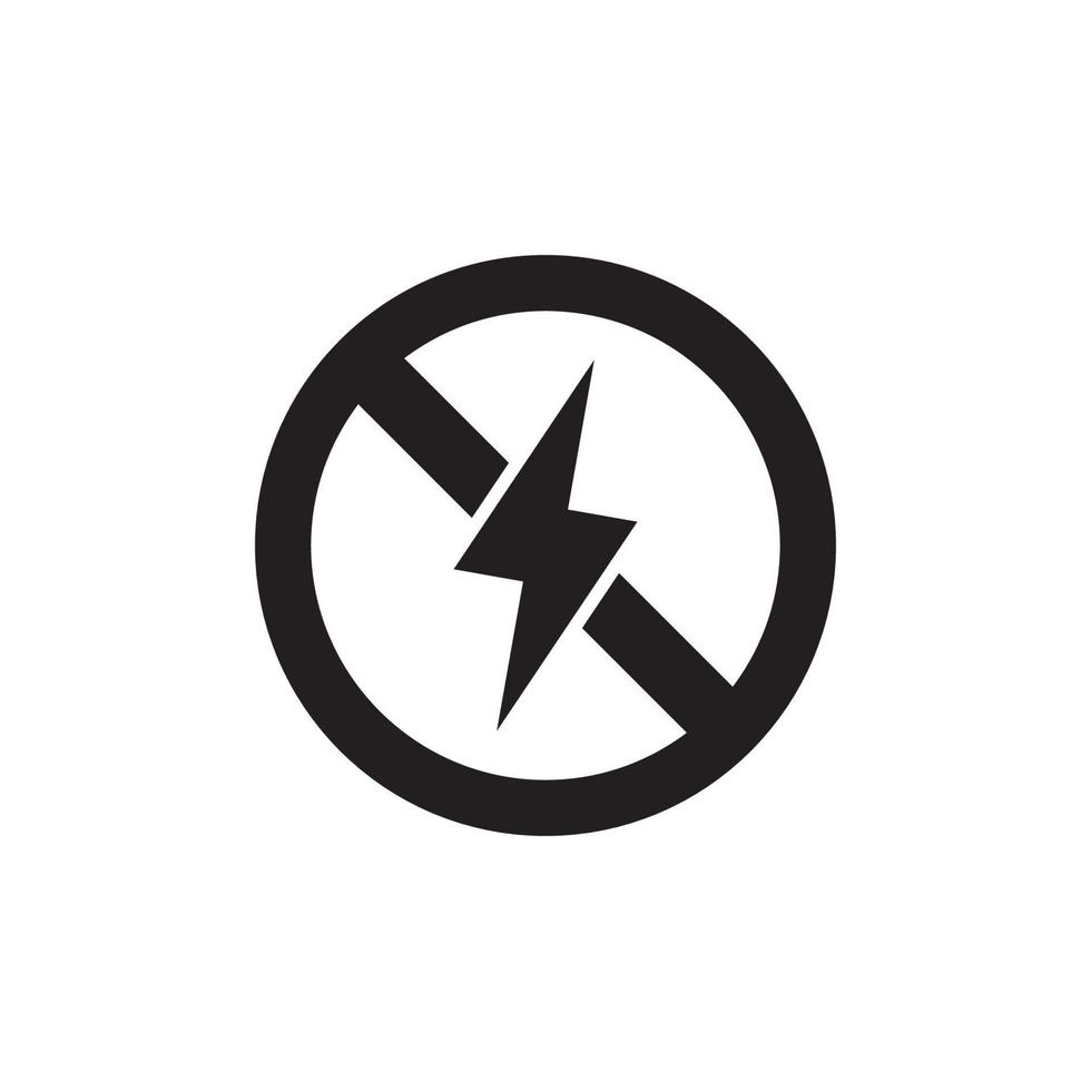 prohibicion flash icono eps 10 vector