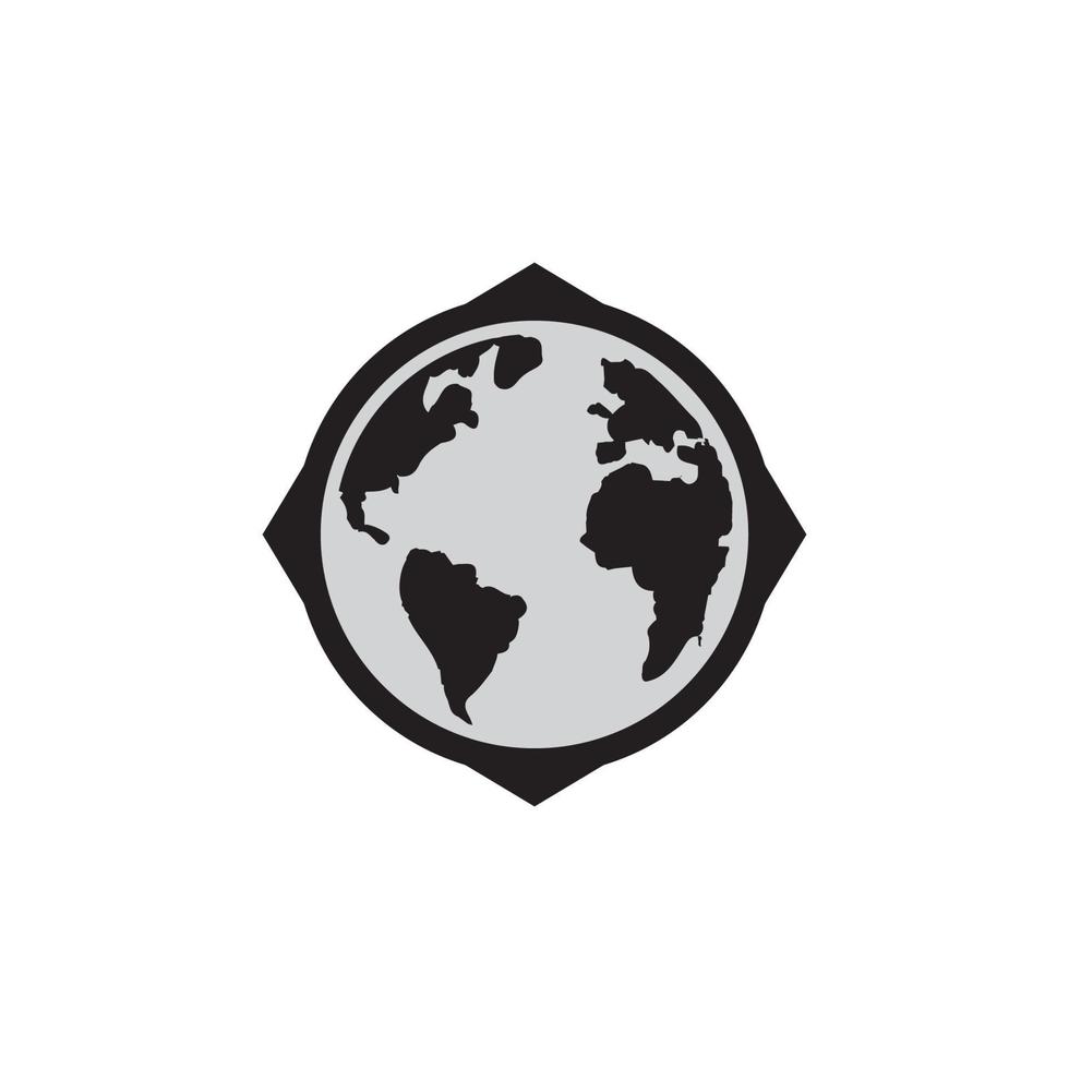 Compass and Map Navigation Icon EPS 10 vector