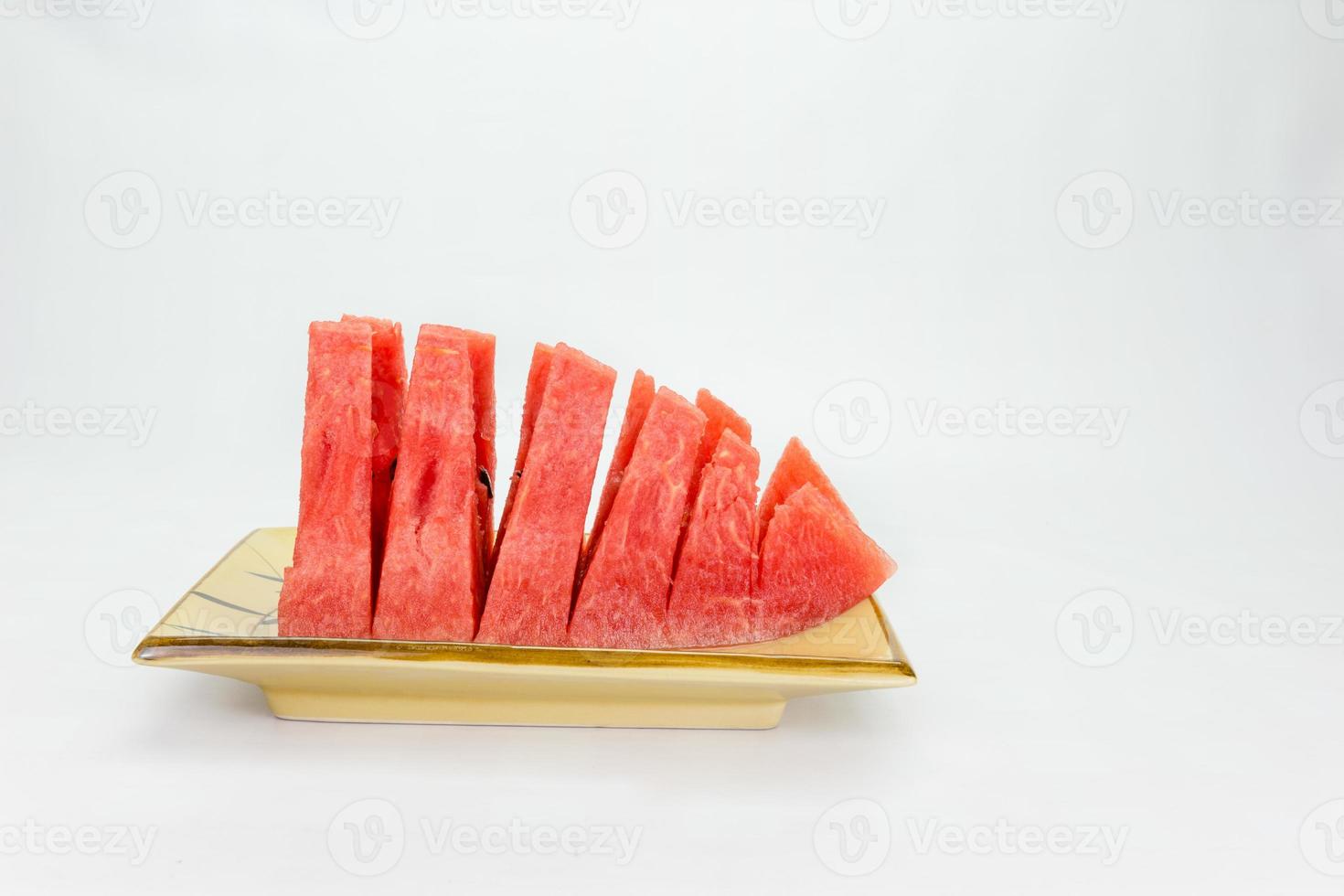 Fresh slices of watermelon on background photo