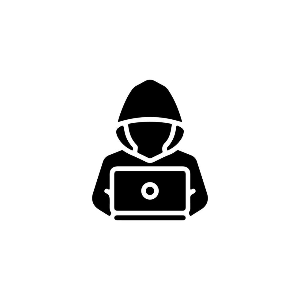 icono de pirata informático eps 10 vector