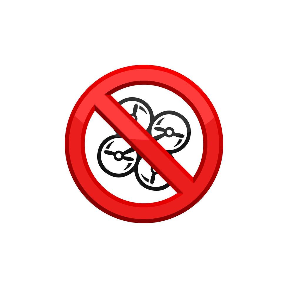 prohibición drone icono eps 10 vector