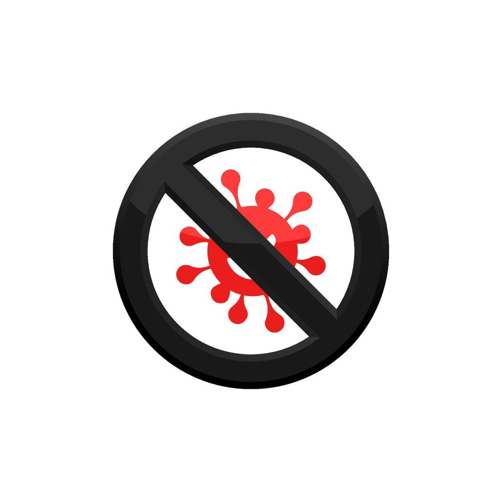 Prohibition Virus Icon EPS 10 vector