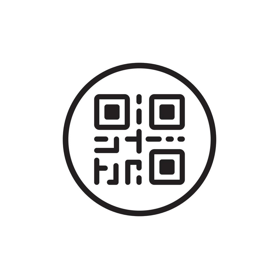 qr icono eps 10 vector