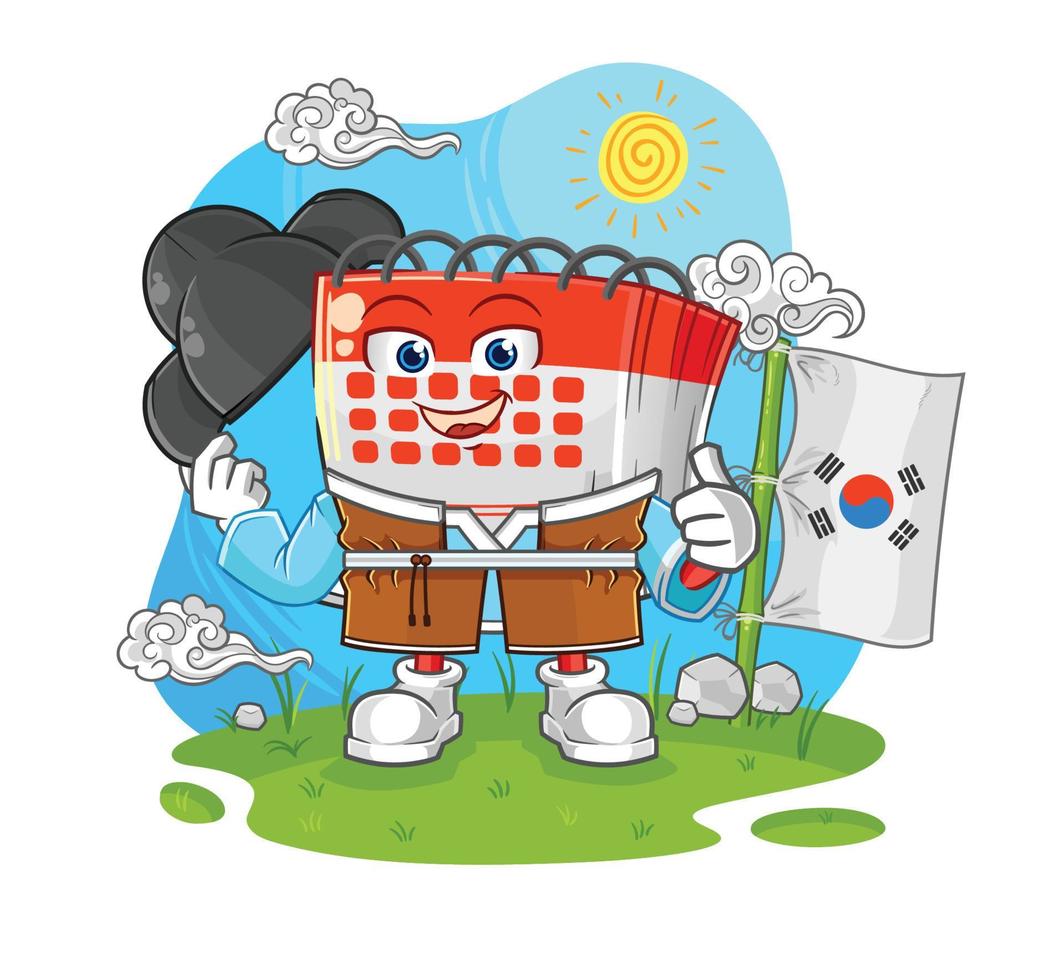 calendar cute cartoon vector