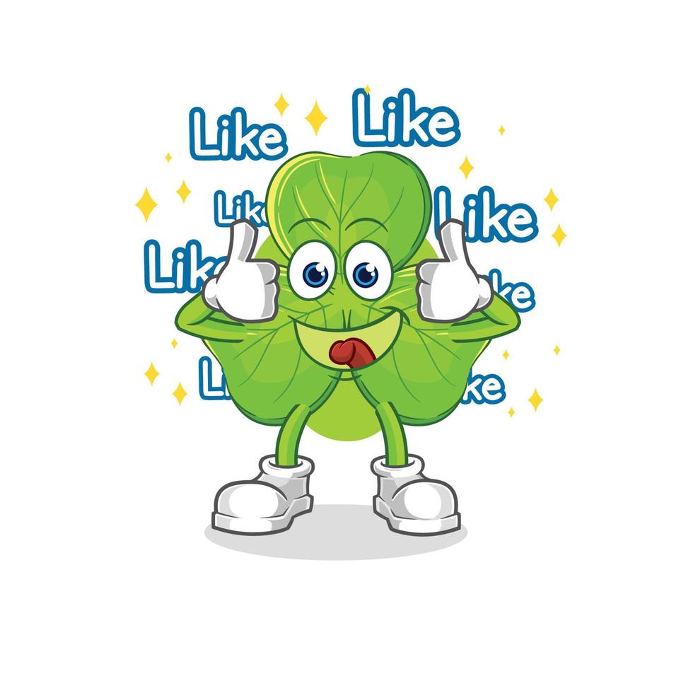 clover luck character illustration vector