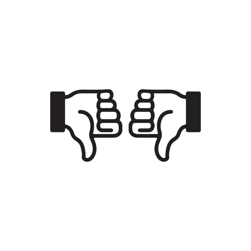 Thumbs Up and Down Icon EPS 10 vector