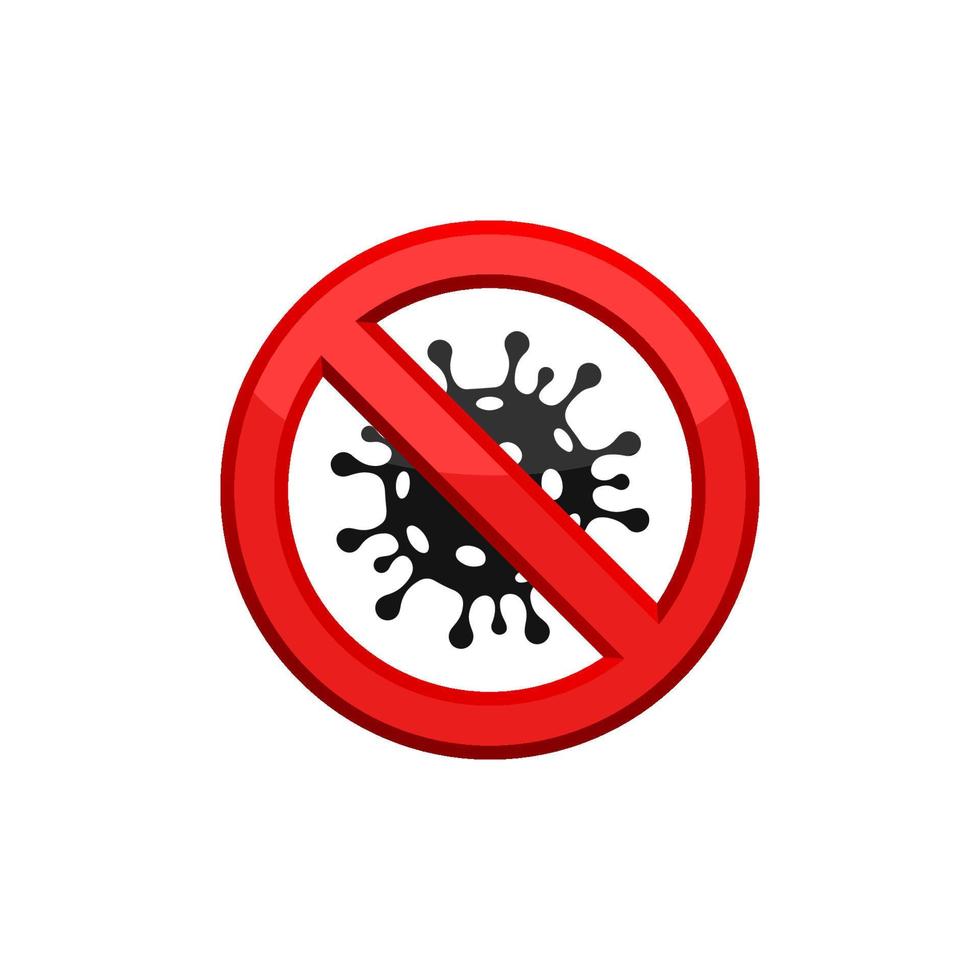 Prohibition Virus Icon EPS 10 vector