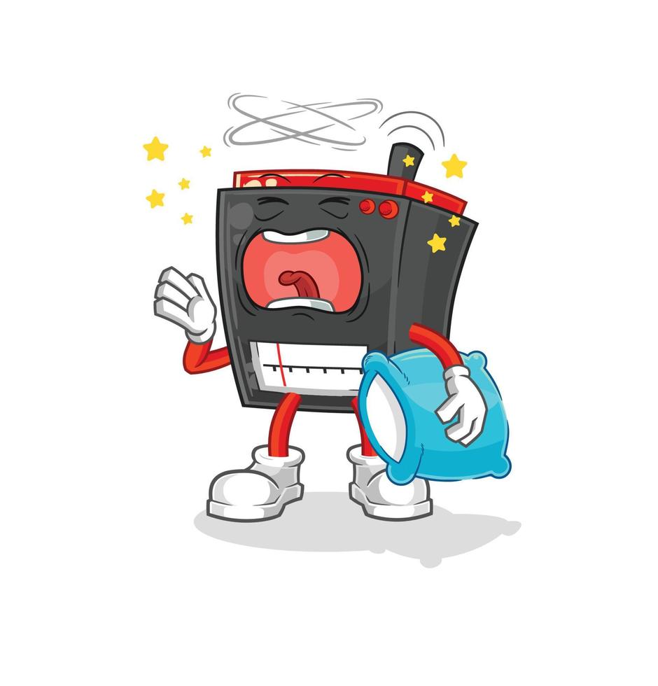 radio cartoon character vector