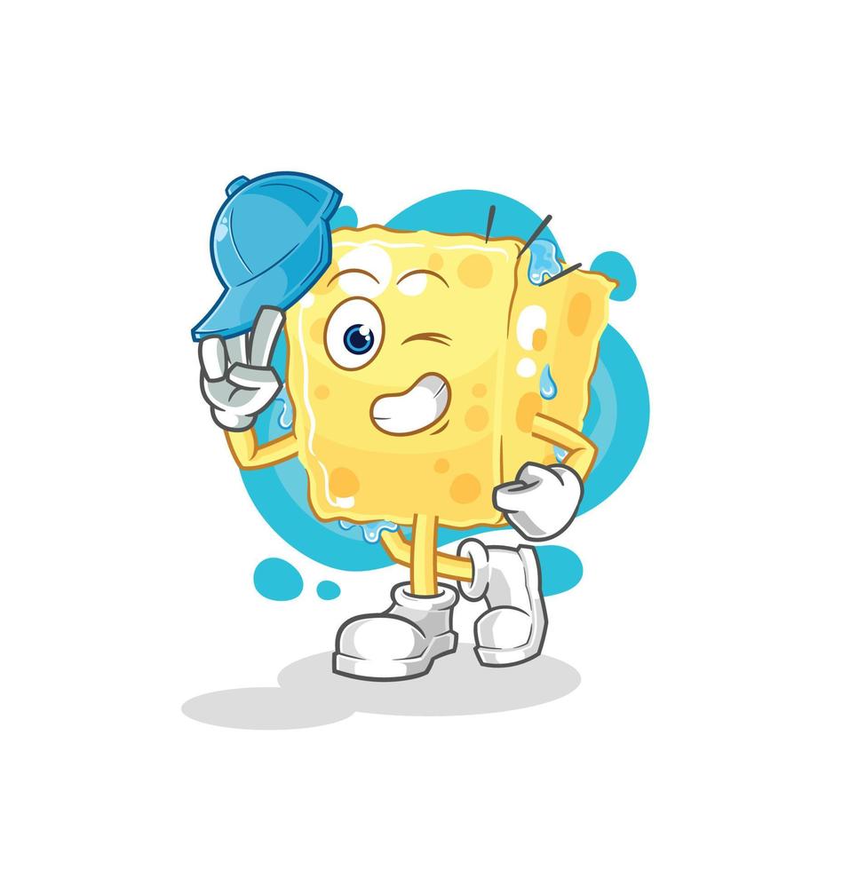 sponge mascot vector