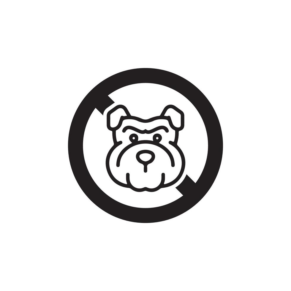 Prohibition Dog Icon EPS 10 vector