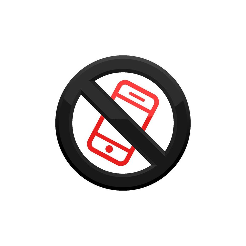 Prohibition Phone Icon EPS 10 vector