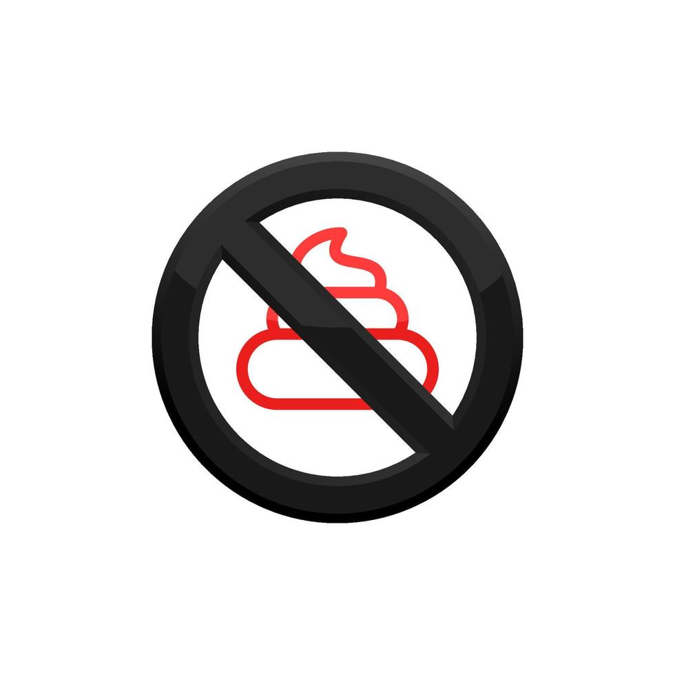 Prohibition Poop Icon EPS 10 vector