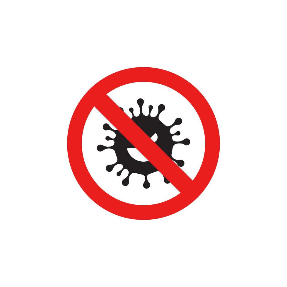 Prohibition Virus Icon EPS 10 vector