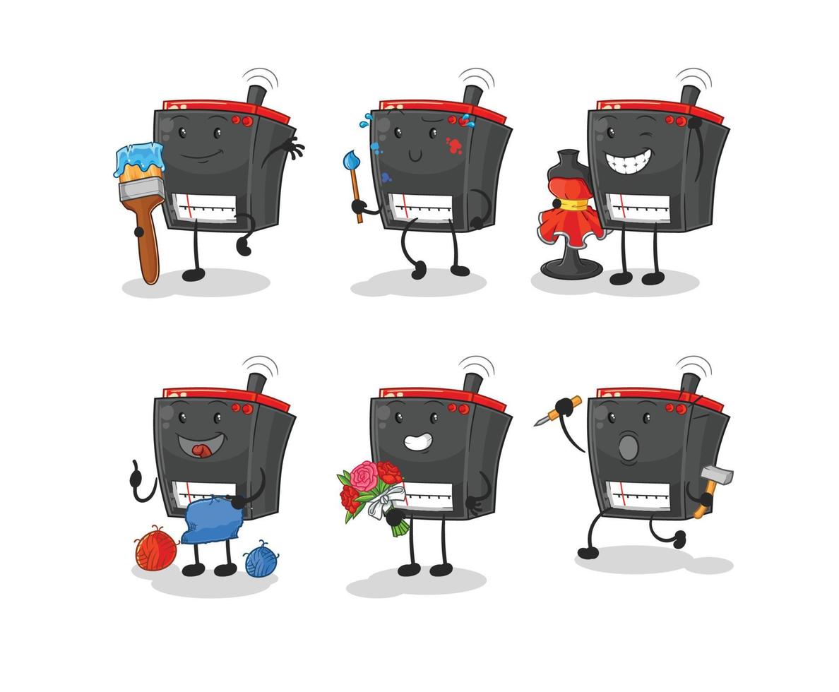 personaje de dibujos animados de radio vector