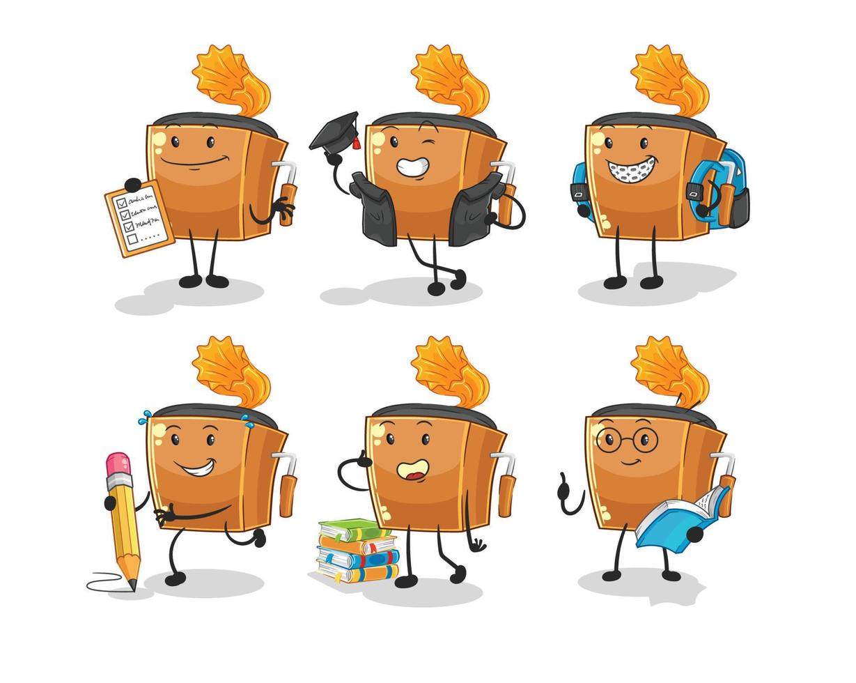 record player illustration character vector
