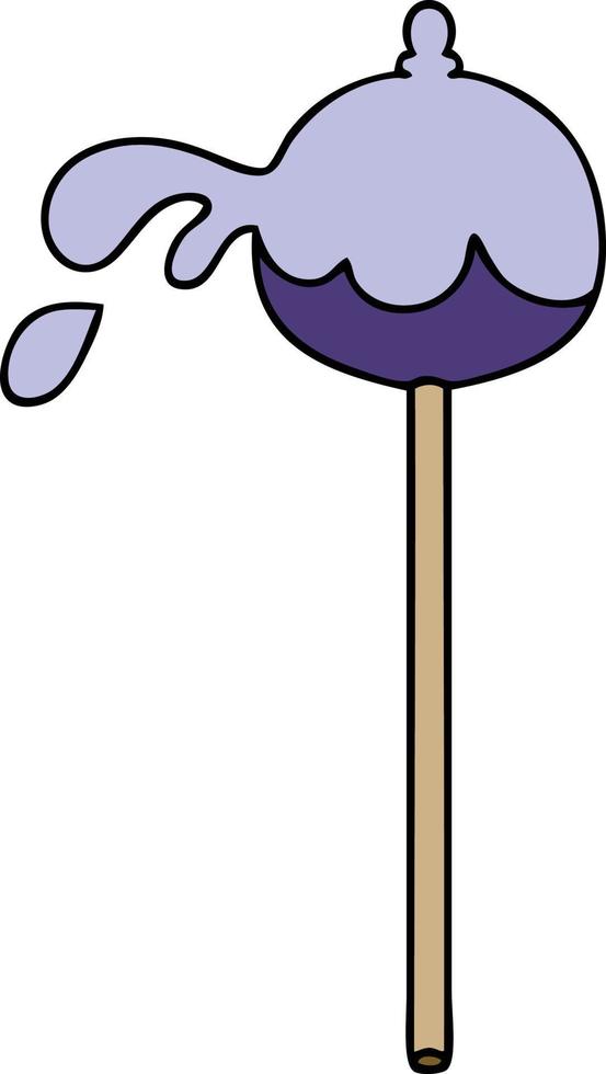 quirky hand drawn cartoon lolipop vector