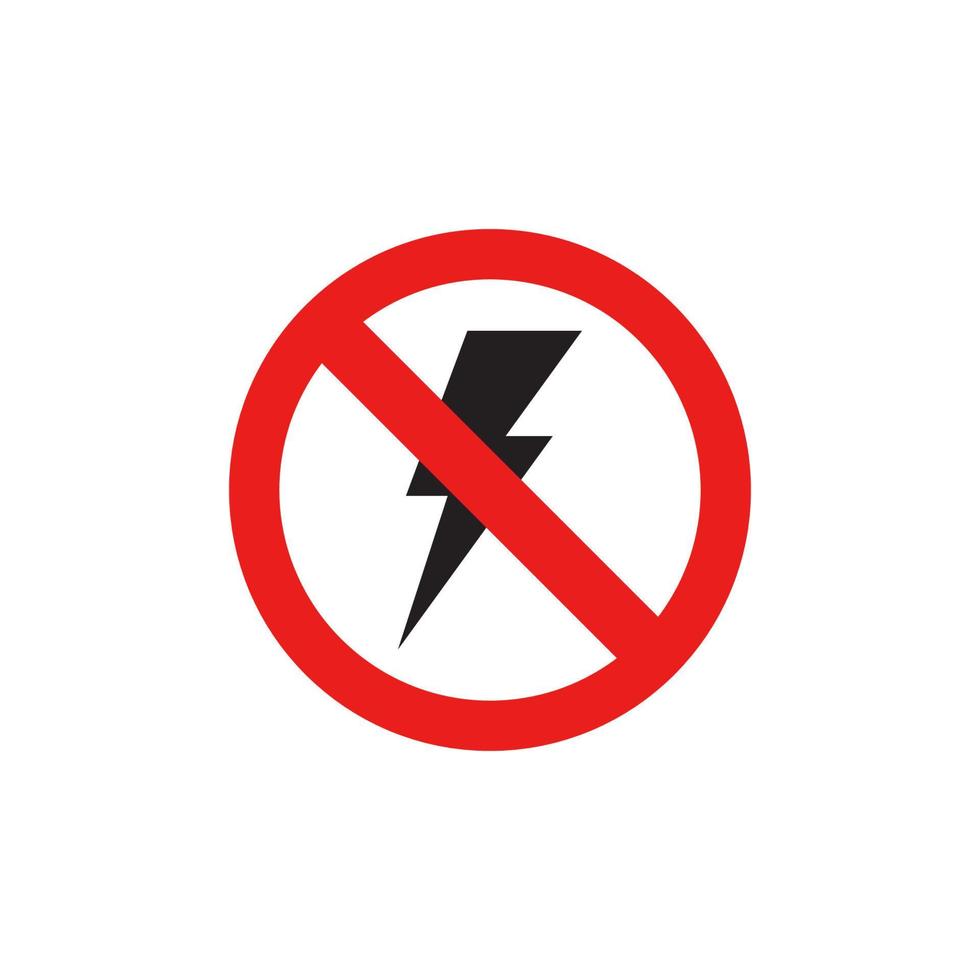 Prohibition Flash Icon EPS 10 vector