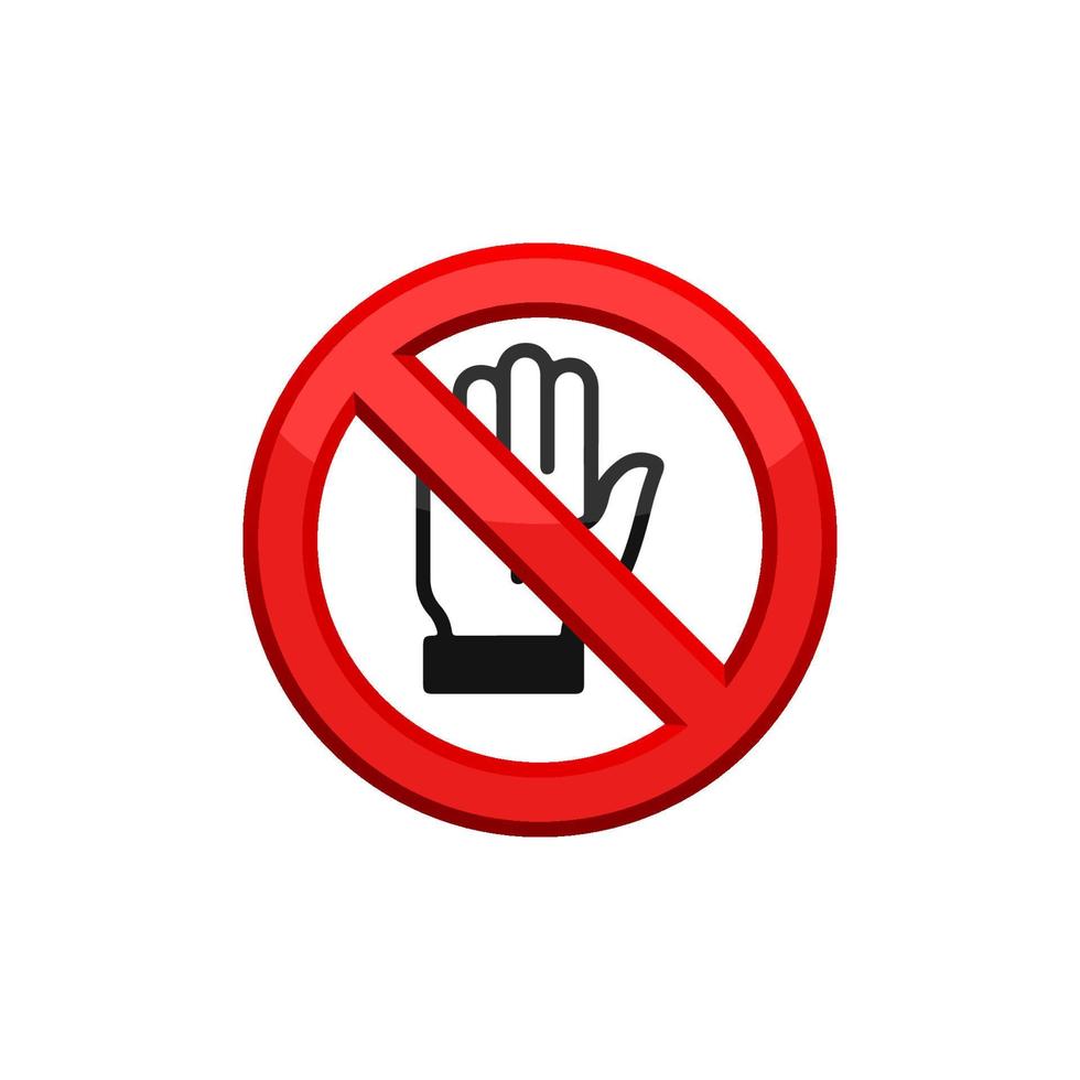 prohibition Stop Icon EPS 10 vector