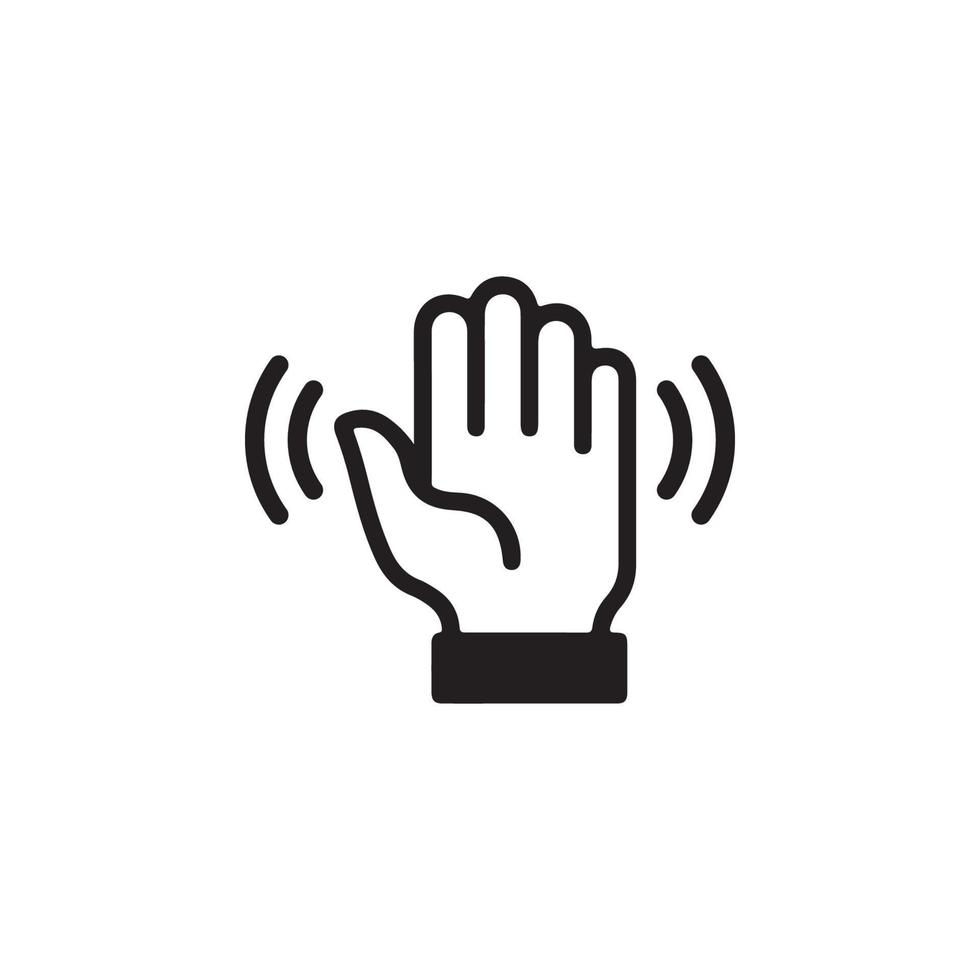 Wave Hand Icon EPS 10 vector