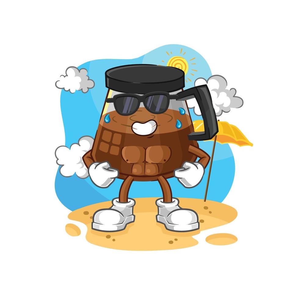 coffee machine vector character