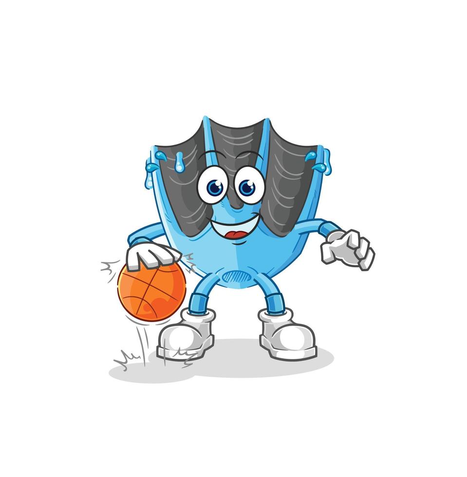 swimming fin cartoon vector